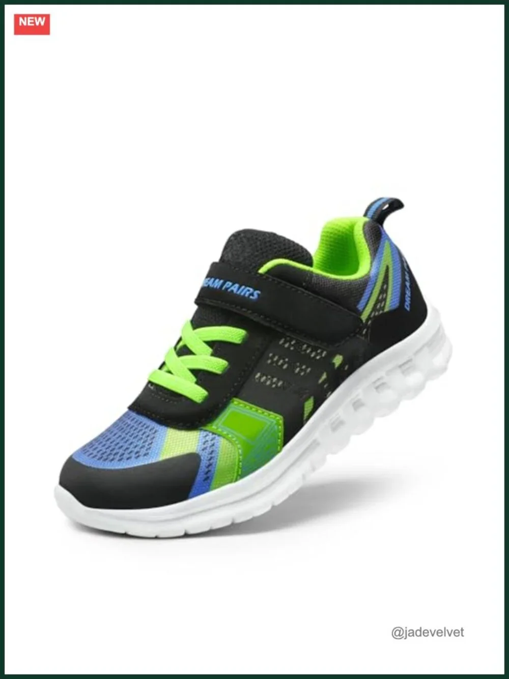 Lightweight Breathable Running Sneakers with Hook-and-Loop Closure